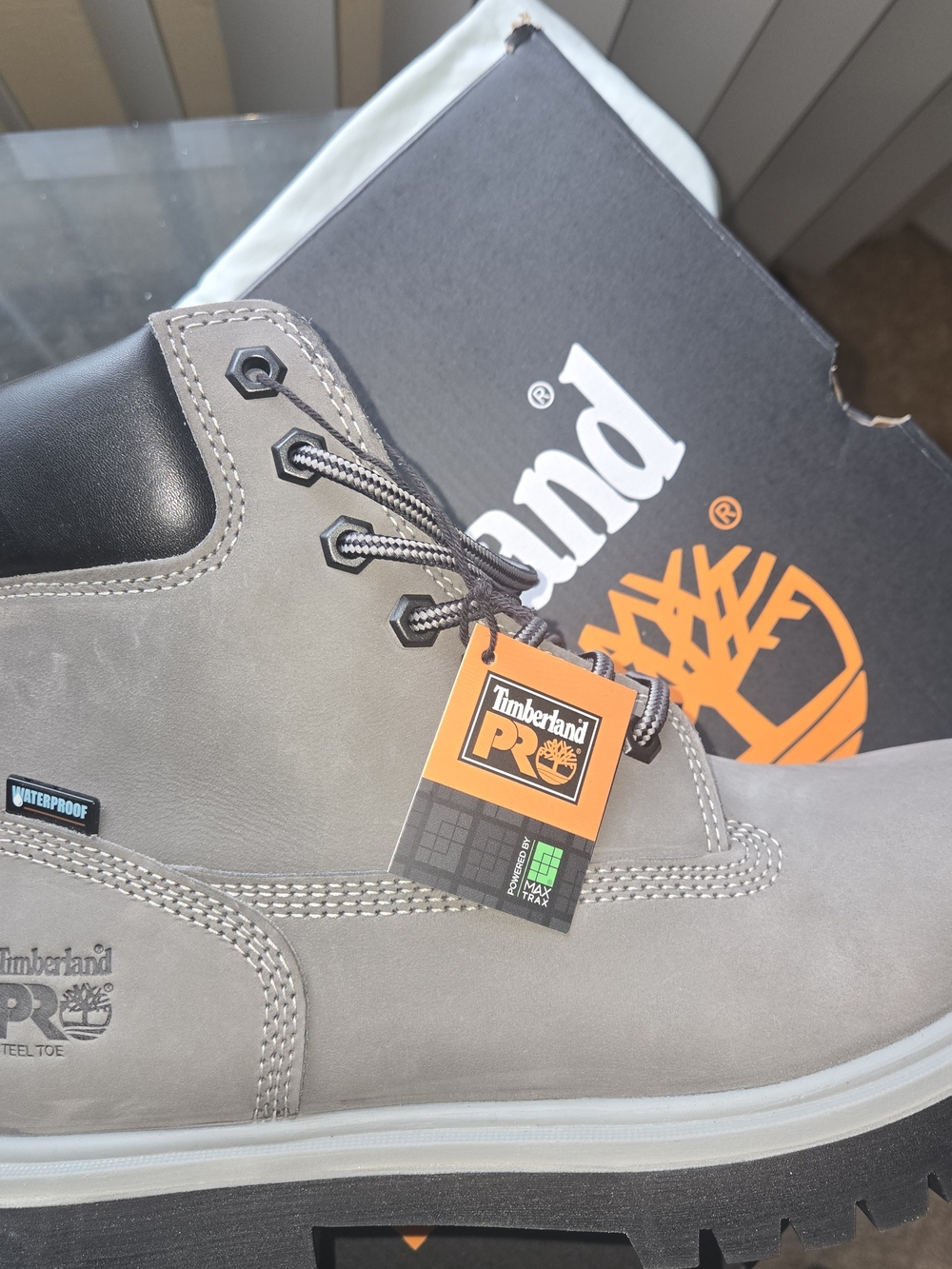 Timberland PRO Men's Waterproof Work Boot — Gray and Black Accents